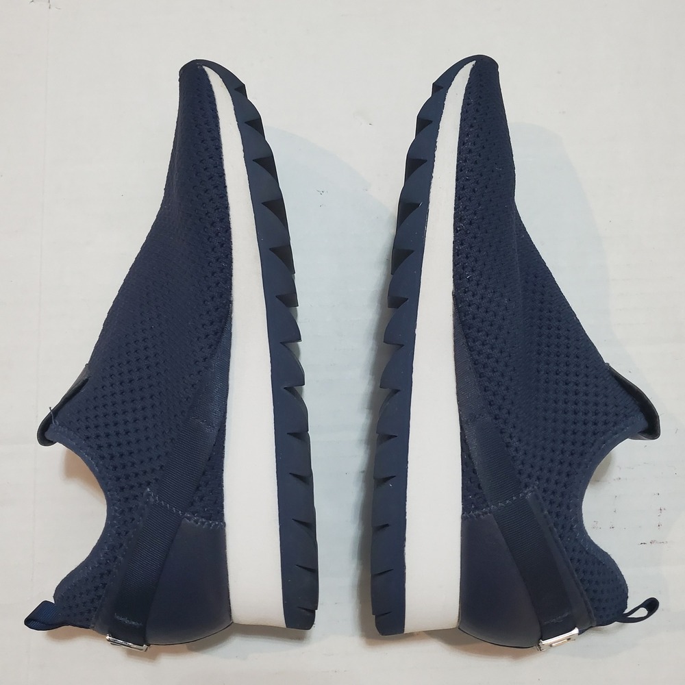 DKNY Womens Navy Blue Mesh Slip On Platform Sneakers Silver Logo Size 9.5 - Picture 8 of 10